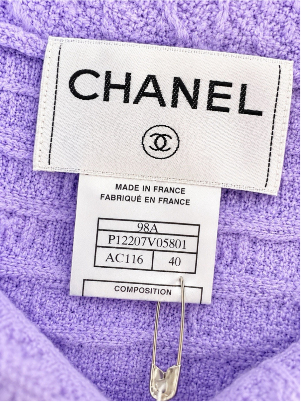 CHANEL 98A Lilac Tweed Jacket Maxi Skirt Suit Set FR 40 Karl Lagerfeld - Picture 11 of 16
